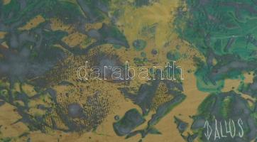 Dallos Ferenc (1928-2001): Folyópart. Olaj, farost, jelezve jobbra lent. Hátoldalán Képcsarnok Válla...