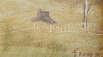 Sugár Gyula (1924-1991): Táj, 1969. Olaj, farost, jelzett. Hátoldalán Képcsarnok Vállalat címkéjével...