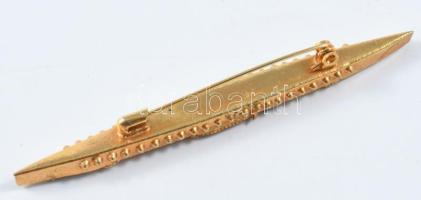 Murano mikromozaikos bross, h: 7,5 cm