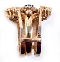 Arany (Au) gyűrű, kő ékítéssel, 14k, m: 56, bruttó 10,7g