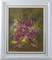 Orosz Balázs ? (-): Csendélet. Akril, vászon, jelzett, 32x33 cm Keretben