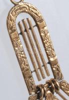 Arany (Au) függő, 14K, jelzett, egy helyen javított, h: 13 cm, 14,3g