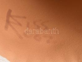 Kiss Roóz Ilona (1920-2010): Kétalakos ékszeres edény. Jelzett, kis kopással, m: 18 cm