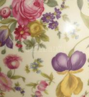 Thomas Ivory virágmintás fedeles váza, jelzett, hibátlan, m: 30 cm