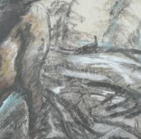 Gregor jelzéssel: Szarvasbőgés. Pasztell, papír, jelzett 42x32 cm Üvegezett keretben