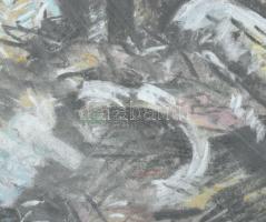 Gregor jelzéssel: Szarvasbőgés. Pasztell, papír, jelzett 42x32 cm Üvegezett keretben