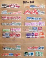 Több mint 1.000 db tízes köteg berakólapokon, főleg európai és amerikai országokból