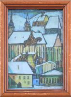 Azonosítatlan jelzéssel: Kolozsvár. Vegyes technika, papír. Jelzett, üvegezett keretben 15x14 cm