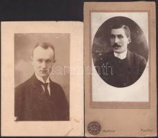 cca 1900 Vegyes keményhátú fotó tétel, 7 db, 16×8 és 16,5×10,5 cm közötti méretekben