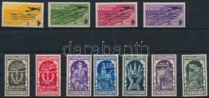 1934 Fiume sor Mi 463-469 + Róma-Buenos Aires repülőjárat légiposta sor Mi 401-405