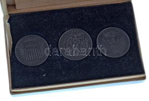 Német Demokratikus Köztársaság 1967. "Berlin" 3xklf kétoldalas fém emlékérme dobozban (26m...