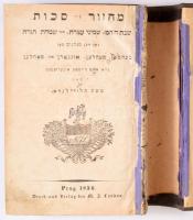 Machsor für Suckoth. [Mákzór imádságoskönyv Szukkot ünnepére.] Prága, 1836, M. J. Landau. Héber nyelven. Egészbőr-kötésben, kissé viseltes állapotban, a könyvtesttől részben elváló borítóval.