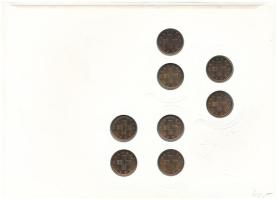 Svájc 1984. 1r bronz (8x) "Szerencselevél- 88.8.8. Heiligkreuz" felbélyegzett borítékon, a...