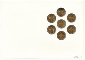 Svájc 1975. 1r bronz (7x) "Sieben Glücks-Rappen vom 7.7.77" felbélyegzett borítékon, alkal...