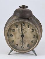 Antik ébresztőóra, m: 15 cm