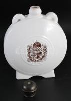 Nagyméretű magyar címeres kerámia kulacs, m: 34 cm