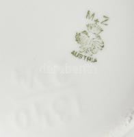 Szecessziós cseh cukortartó, jelzett, kopással, m: 10 cm