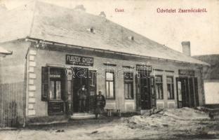 Zsarnóca the shop of Győző Fuszek and pharmacy