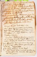 Szirmay, [Antal] Antonius: Notitia historica comitatus Zempleniensis. [...] Edita et indicibus provisa industria Martini Georgii Kovachich. Hozzákötve: Notitia topographica, politica inclyti comitatus Zempléniensis per Antonium Szirmay de Szirma. [...] Edita et indicibus provisa industria Martini Georgii Kovachich. Buda, 1804-1803, Typ. Regiae Universitatis Pestanae, 1 (címképmetszet)t+10+2+ 371;+ 485 [helyesen 486] p. + 4 sztl. lev. Latin nyelven. A szerző, Szirmay Antal (1747-1812) Zemplén vármegye követe, földrajzi író, helytörténész, levéltáros, politikai író. A címlapon a Zemplén-vármegyei szentkirályszabadjai Karsa Ferenc (1827-1915) 1848-as honvéd hadnagy, Görgey Artúr parancsőrtisztje, árvaszéki elnök névbejegyzésével, valamint számos kézzel írt jegyzetével (főleg az első részben), köztük 4 különálló lapon. Korabeli kartonált papírkötésben, kopott, foltos, sérült, borítóval, foltos lapokkal, több lapon penészfoltokkal, a 2. rész címlapján kis javítással, az első részből a térkép-hiányzik. Restaurálásra szorul.