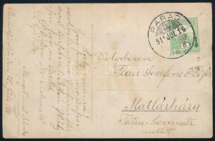 1911 Parádfürdő, teniszező hölgyek, fotólap, Matlárházára küldve, 9x14 cm