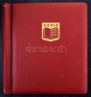 16 db nagyméretű osztott Schaubek berakólap bordó Abria rugós borítóban