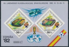 1982 Labdarúgó VB IV. - Spanyolország vágott blokk (4.500)