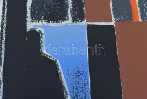 Miháltz Pál (1899-1988): Színpad. Szitanyomat, papír. jelzett, sorszámozott 6/30 65x49 cm