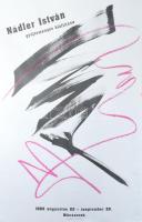 Nádler István kiállítása, Műcsarnok 1985 Ofszet, papír. 60x85 cm