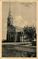 1916 Verebély, Vráble; Római katolikus templom. Czirok István fényképész kiadása / Catholic church (...