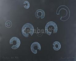 Drozdik Orsolya (1946):Direction. Litográfia, papír. Jelzett. művészpéldány EA IX/XV. 42x60 cm