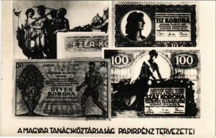 1962 A Magyar Tanácsköztársaság papírpénz tervezetei. Forradalmaink pénzei kiállítás a Rákospalotai Múzeumban / Paper money designs of the Hungarian Soviet Republic (hullámos / wavy)