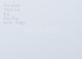 Kovács Attila (1938-2017): B2, 1973-76. Szitanyomat, papír, jelzett és számozott (26/50) a hátoldalá...