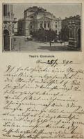 1890!!! Fiume theater (very early postcard)
