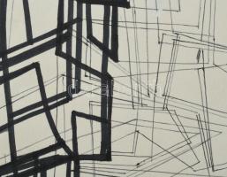 Fekete Nagy Béla (1905 - 1983) : Alakzatok. Tus, papír, jelzett. 30x20 cm