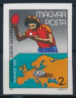 1982 Asztalitenisz EB, Budapest vágott bélyeg