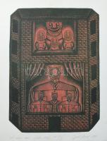 Gaál József (1960-):A csinos ház Litográfia, papír. Jelzett, számozott művészpéldány. EA XIII/XV, 40x30 cm