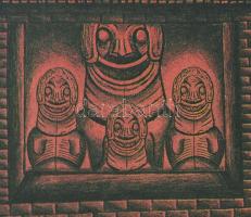 Gaál József (1960-):A csinos ház Litográfia, papír. Jelzett, számozott művészpéldány. EA XIII/XV, 40...