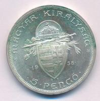 1938. 5P Ag "Szent István" T:XF Adamo P8.1