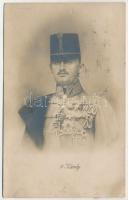 1917 IV. Károly király. Kallós Oszkár udvari fényképész, hátoldalon 9 db bélyeg / Charles I of Austr...