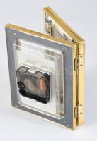 Fényképtartós asztali óra, 17x26 cm