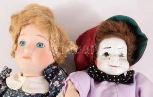 3 darab baba, közte porcelánfejű, klf méretben