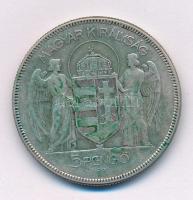 1930. 5P Ag "Horthy jobbra" T:F patina
Adamo P8