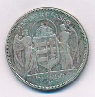 1930. 5P Ag "Horthy jobbra" T:F patina
Adamo P8