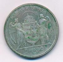 1930. 5P Ag "Horthy jobbra" T:F patina
Adamo P8
