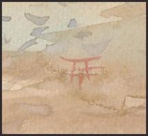 Bálinth Tibor (1965): Summer at the Beach. Akvarell, papír. jelzett. 32x23 cm