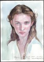 Bálinth Tibor (1965): Playing on the beach. Akvarell, papír. jelzett. 32x23 cm