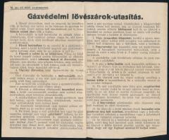 M. kir. 17. népi gyalogezred gázvédelmi lövészárok utasítás, hajtott