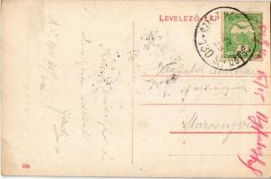 1910 Marosvásárhely, Targu Mures; Város székháza / town hall + "SZÁSZ-RÉGEN - KOCSÁRD 130. SZ.&...