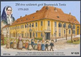2025 250 éve született gróf Brunswick Teréz emlékív