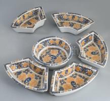 Hétrészes porcelán kínáló szett, hibátlan, d: 36 cm